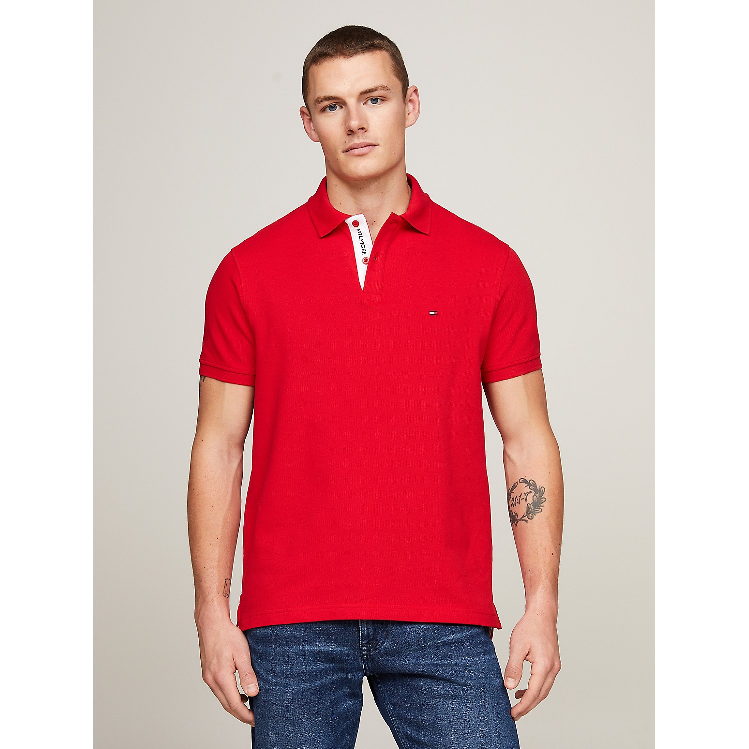 TOMMY HILFIGER Regular Fit Monotype Placket Polo